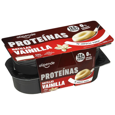 Natillas prote&iacute;nas Alipende 4 unidades Vainilla