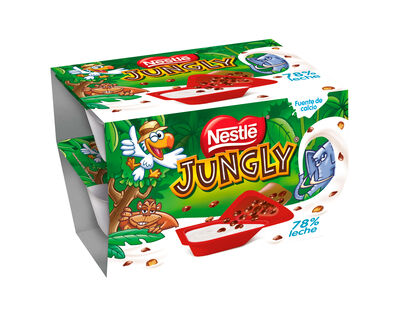 Yogur Jungly Nestlé 210g pack 2 con bolitas de chocolate