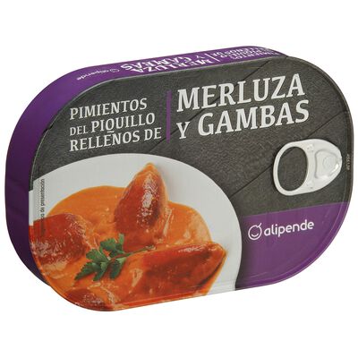Pimientos del piquillo merluza y gambas Alipende 260g