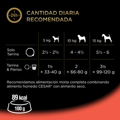 Clásicos comida húmeda para perro con buey tarrina 150 g