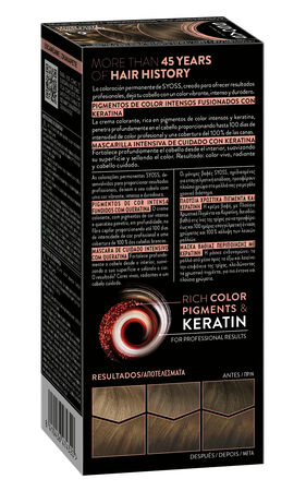 Tinte permanente Syoss n&ordm;6.1 rubio oscuro con keratina