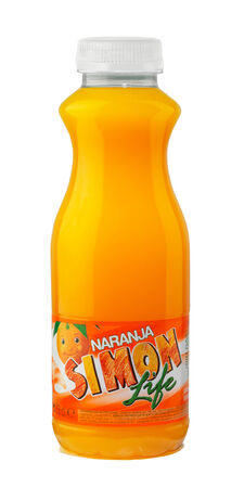 Refresco sin gas de naranja Simon Life 33cl