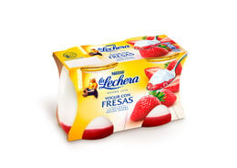 Yogur La Lechera pack 2 con fresas 2 ud