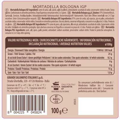 Mortadela Bologna Igp Casa M&oacute;dena 100G