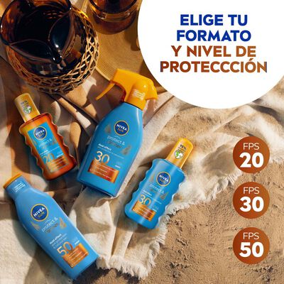 Crema solar pistola Nivea 250ml factor de protecci&oacute;n 30 protege & broncea
