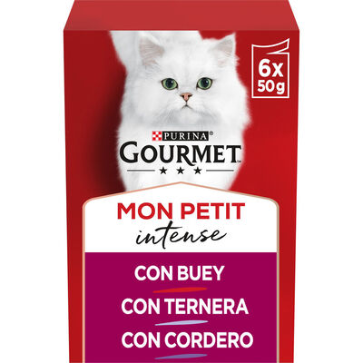 Comida h&uacute;meda gato Purina carne pack 6