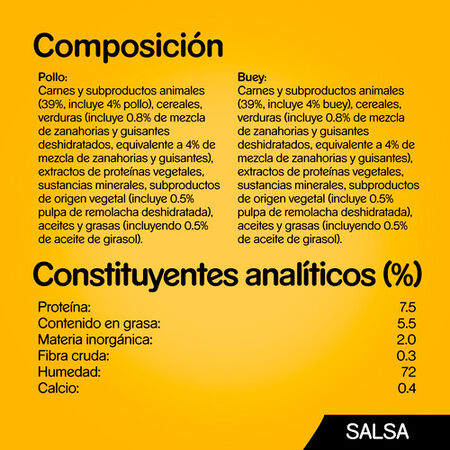 Pienso perro Pedigree pollo buey verduras pack 4
