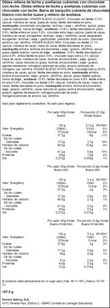 Calendario de adviento Kinder Bueno 167g