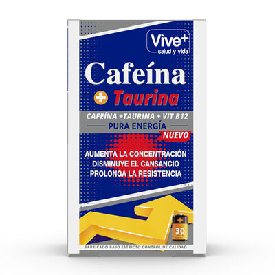 Cafeína+taurina Vive+ 30 cápsulas