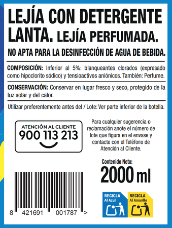Lej&iacute;a Lanta 2L densa con detergente