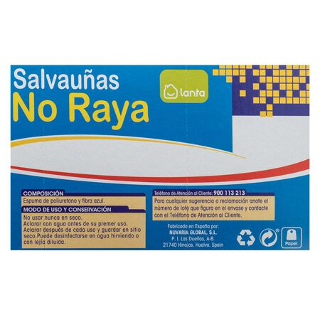 Estropajo salvauñas Lanta 3 uds azul