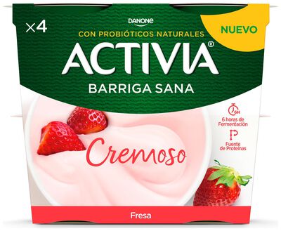 B&iacute;fidus Activia cremoso pack 4 fresa
