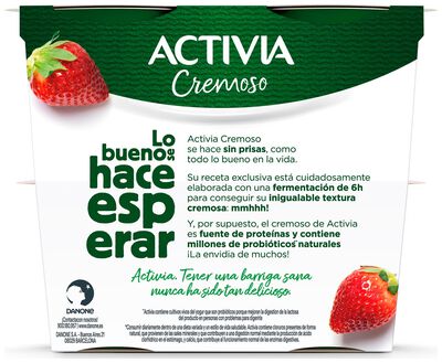 B&iacute;fidus Activia cremoso pack 4 fresa