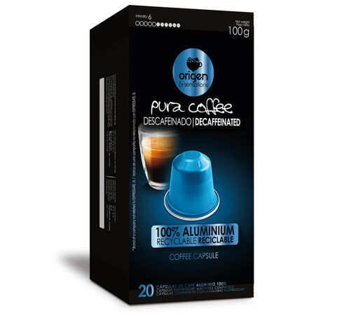 Café descafeinado Origen&Sensations 20 cápsulas