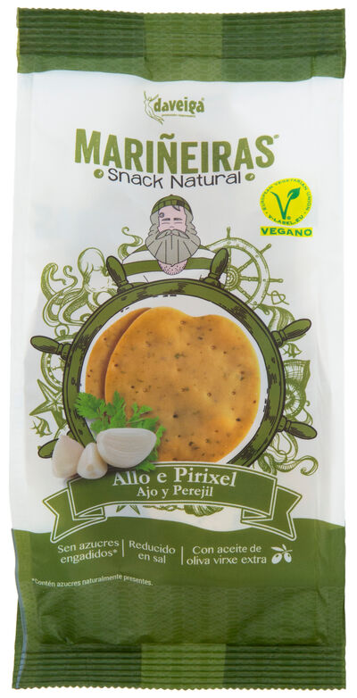Snack Pan Mariñeiras 100gr Ajo&Perejil Y Aceite De Oliva Virgen Extra