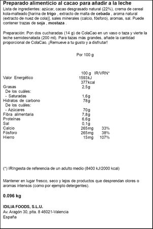 Cacao en sobres Colacao 96g