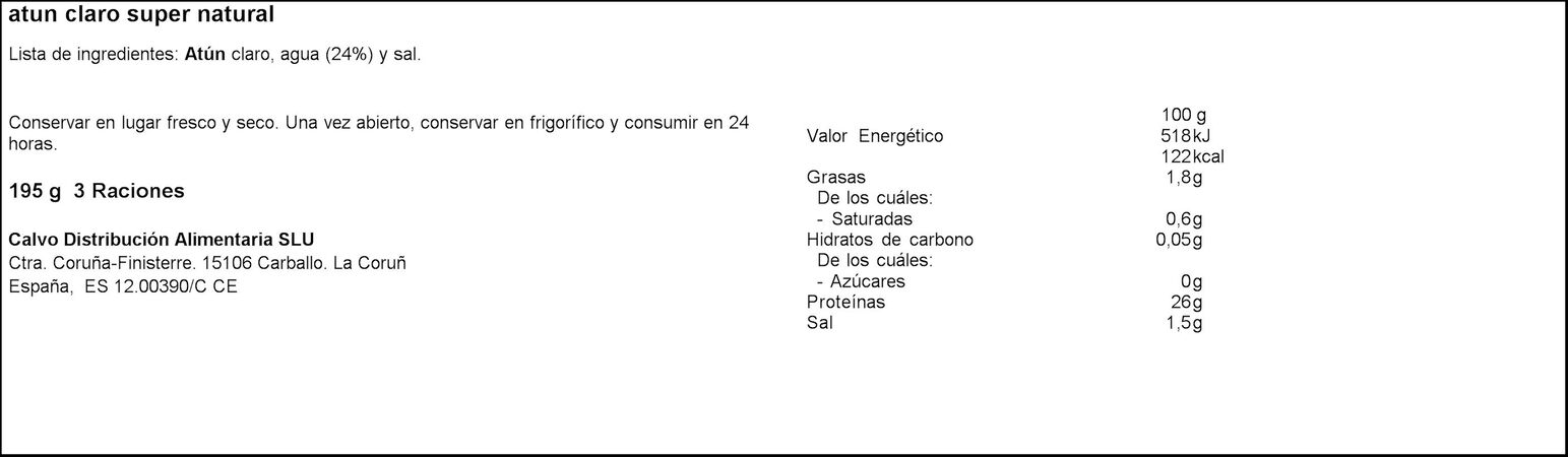 Atún claro Calvo pack-3 super natural
