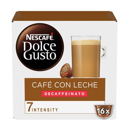 Café descafeinado leche nescafé Dolce Gusto 16 cápsulas