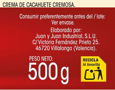 Crema de cacahuete 100% Alipende 500g