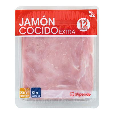 Jam&oacute;n cocido en lonchas calidad extra Alipende 250g