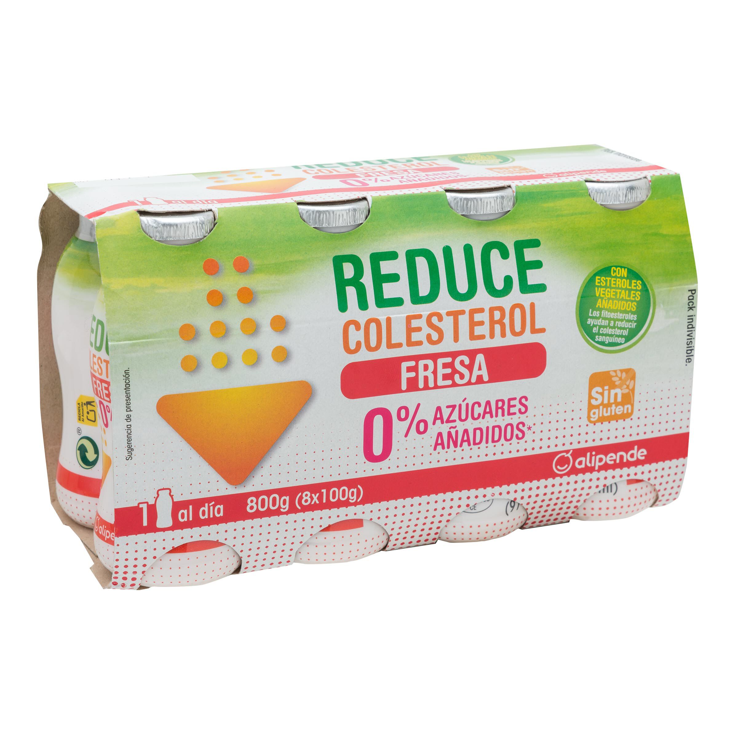 Bebida láctea Alipende colesterol pack 8 fresa