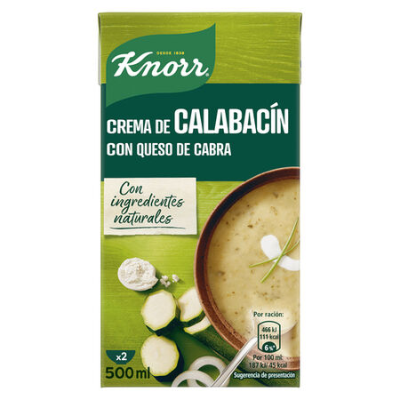 Crema de calabacín con queso de cabra Knorr 500ml