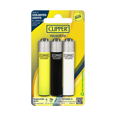 Encendedor reusable Clipper 3 unidades