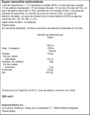 Smoothie antioxidante Innocent 30cl