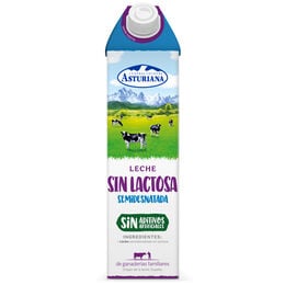 Leche sin lactosa Asturiana 1l semidesnata