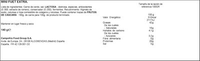 Fuet mini sanck'in XXL Campofr&iacute;o 140g