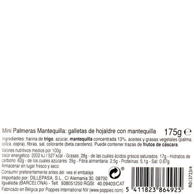 Mini palmerita mantequilla 175g