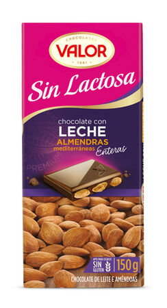 Chocolate con almendras s/gluten s/lactosa Valor 150g