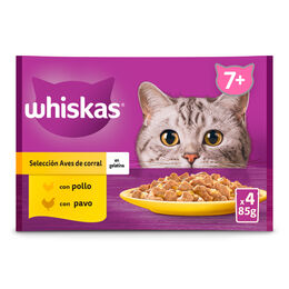 Comida para gatos con pollo y pavo Whiskas 4x85g