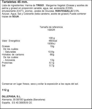 Tartaletas Musfis 16uds