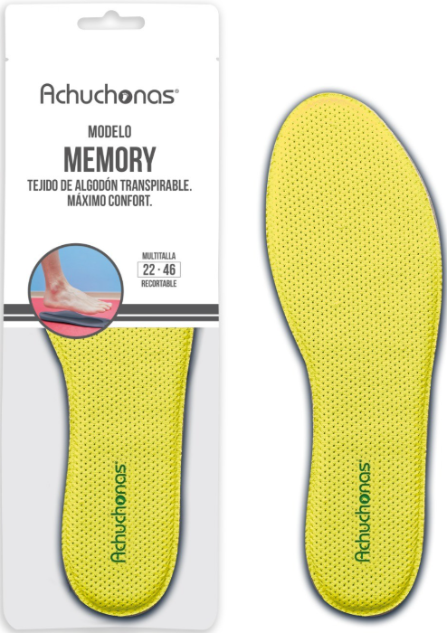Plantilla memory transpirable Achuchonas talla 25-46