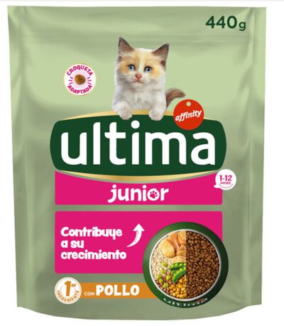 Alimeto para gato Ultima Cat Junior Pollo 0,44Kg.