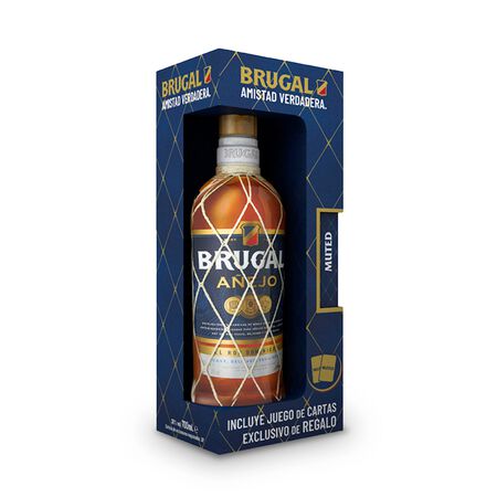 Ron añejo Brugal 70cl + cartas