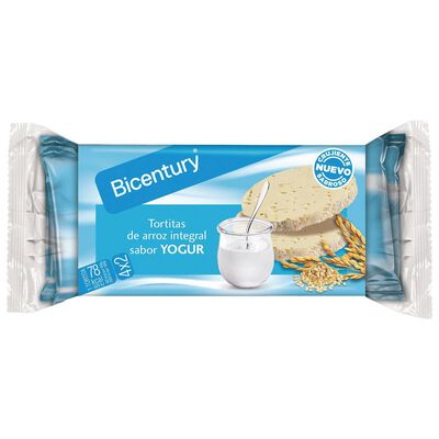 Tortita de arroz integral sabor yogur Bicentury 130g + 32g