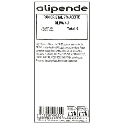 Pan cristal 4ud