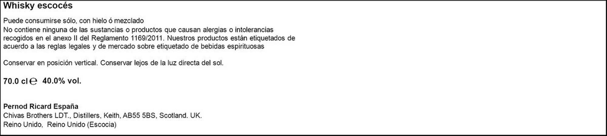 Whisky Chivas Regal 70cl