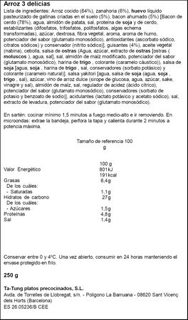 Arroz 3 delicias Ta-tung 250g