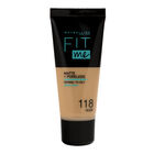 Base de maquillaje Maybelline Fit Me! Matte + Poreless 118