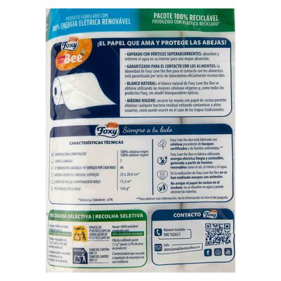 Papel cocina Foxy 2 unidades Love the bee