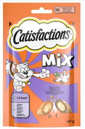 Snacks de pollo y pato para gatos Catisfactions 60 g.