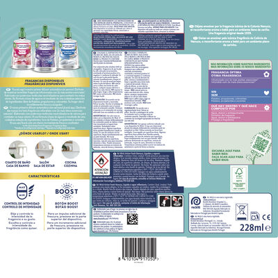 Difusor automático + recambio 24/7 Active Fresh nenuco Air Wick 228ml