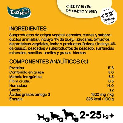 Snack perro Pedrigree Tasty Cheese Bites 140g