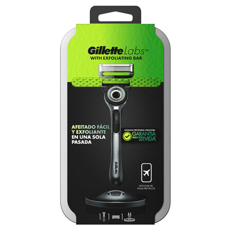 Máquina afeitar Gillette labs + estuche de viaje