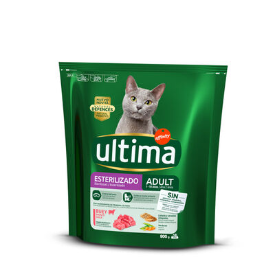 Pienso gato esterilizado Ultima buey 800g