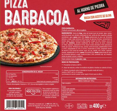 Pizza fina Alipende 400g barbacoa