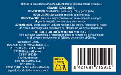 Guante exfoliante Bodyplus